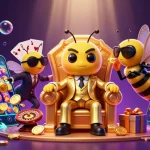 Play exciting slot games with colek77, featuring vibrant characters and dynamic casino elements.