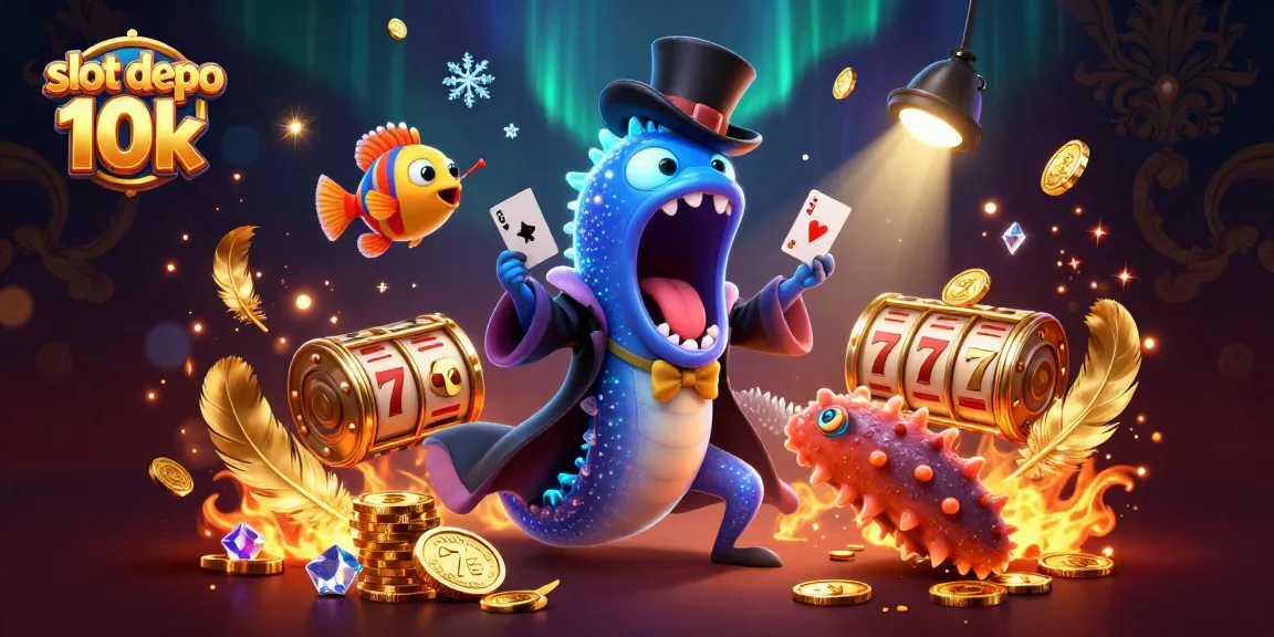 Experience the excitement of slot depo 10k with vibrant 3D characters performing magical tricks