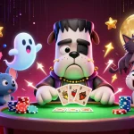 yaar win platform showcasing a lively casino scene with a Frankenstein bulldog and ghost mouse