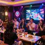 강남 구구단에서 친구들과 함께 즐거운 시간을 보내는 모습, https://www.gugudanlounge.com/에서 프리미엄 가라오케 경험 확인