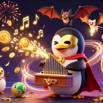 Experience excitement at casinos that accept credit cards, featuring unique characters with golden musical notes and vibrant games.