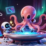Engage in thrilling games at 58win while the alien octopus hosts on a holographic poker table