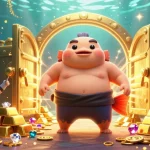 Experience thrilling action in casino online albania with a vibrant underwater scene featuring a sumo fugu.