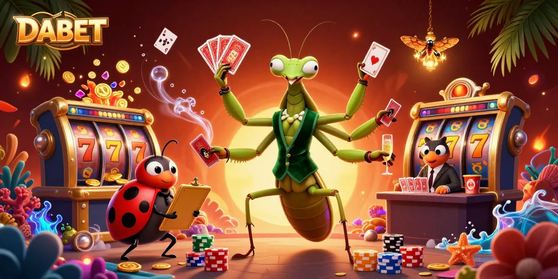 DABET engages players with thrilling slot games featuring lucky 7s and jackpot counters.