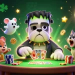 Experience thrilling games at fb88 with a lively scene featuring unique gambling characters.