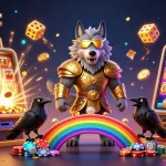 Experience the excitement at Yonibet with a Norse mythology-inspired gaming scene showcasing dynamic casino elements.