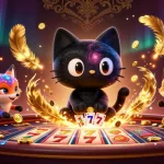Spin the reels with lu88 club in this vibrant cosmic casino scene featuring playful characters.