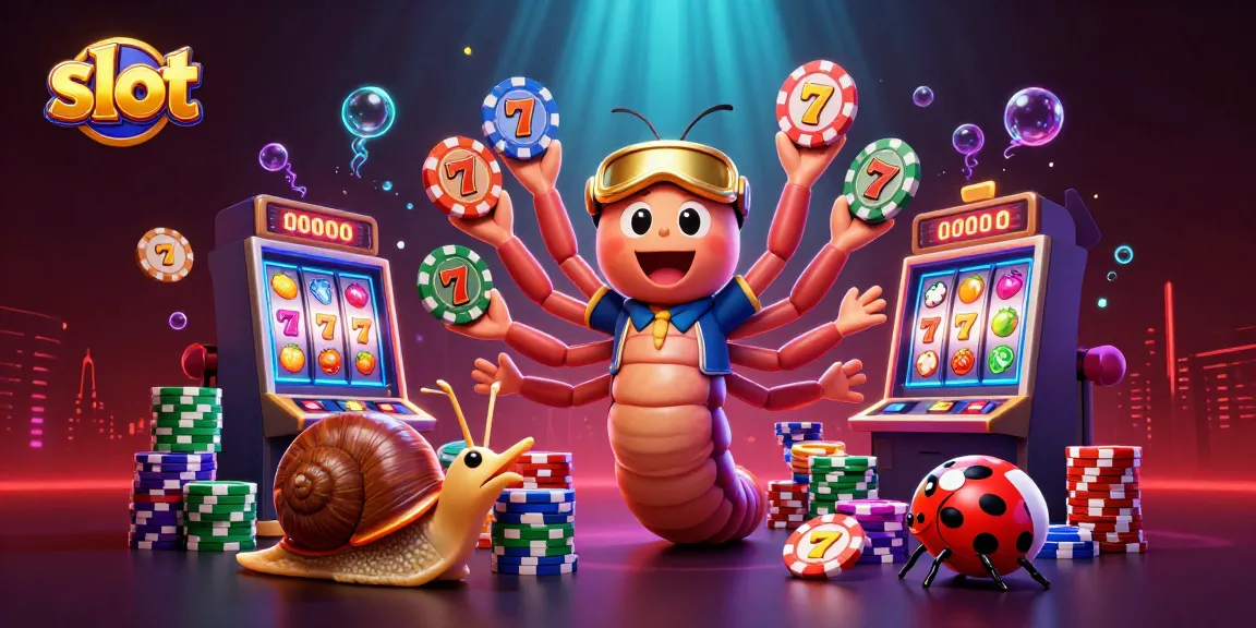 Slot menunjukkan dealer kartun 3D yang menarik, simbol buah, dan tumpukan chip untuk pengalaman bermain yang menarik.