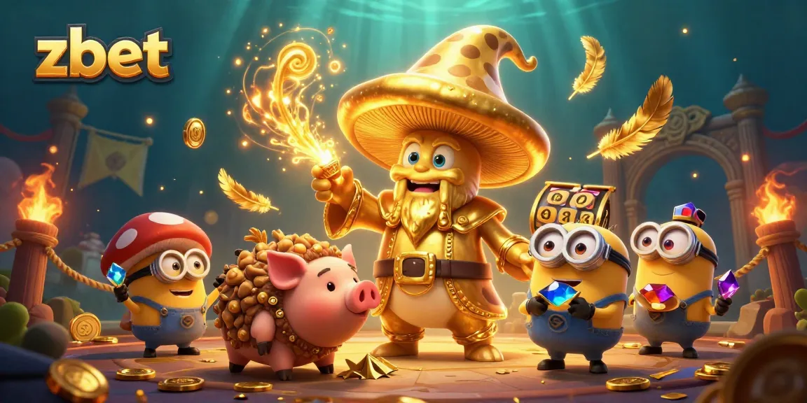 Experience the magic of zbet with golden treasures and dynamic gaming elements in this vibrant casino scene.