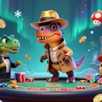 Experience excitement at tx88 as a velociraptor card counter blends in at a casino table.