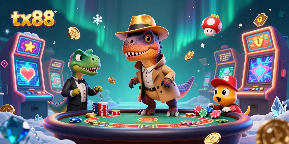 Experience excitement at tx88 as a velociraptor card counter blends in at a casino table.