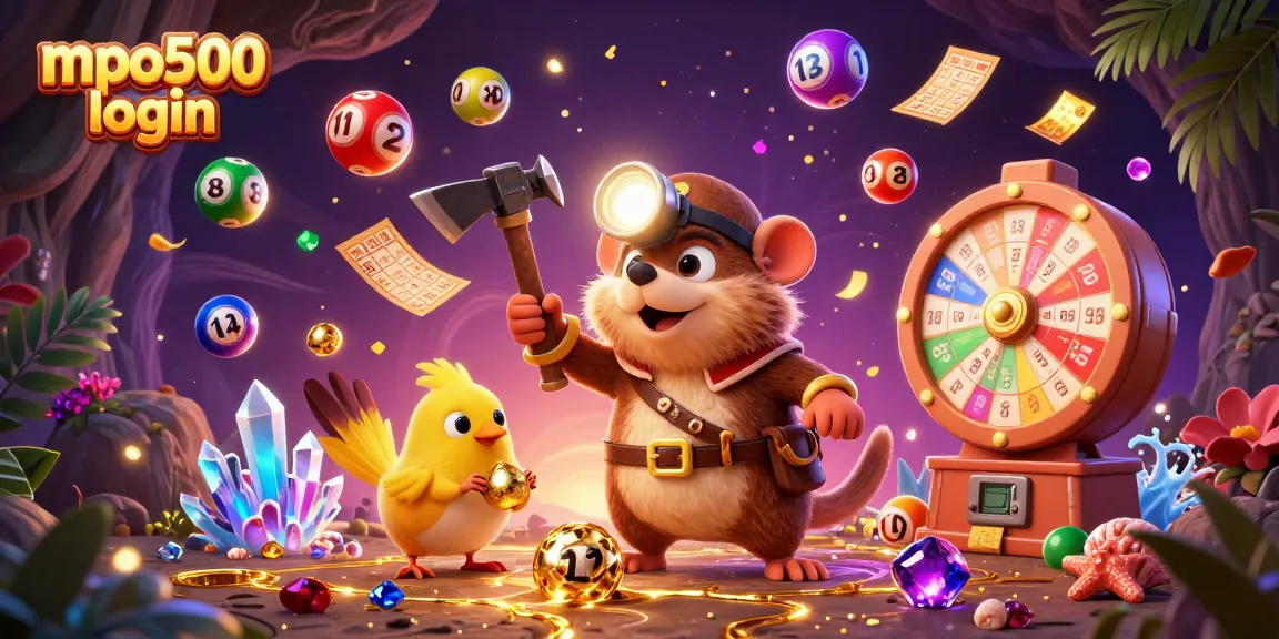 Engage with mpo500 login and thrill in a vibrant lottery adventure with captivating 3D characters.