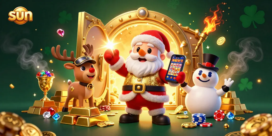 Join Santa and friends in a dazzling sun-themed casino with jackpot excitement and treasures!