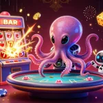 Experience thrilling gambling action with 79king com đăng nhập featuring a 3D alien octopus at a cosmic casino table.