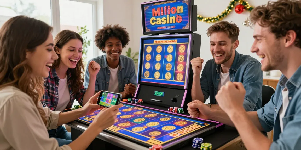 Spin Million Casino players enjoying a lively online gaming session with friends.