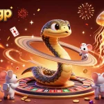Experience thrilling bets at coloksgp with a vibrant cosmic casino scene featuring unique characters.