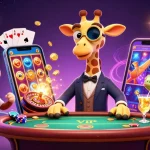 Az Energy Casino 2026 nyerőgépekkel és kaszinós élményekkel gazdagított látványos jelenetet ábrázoló 3D illusztráció.