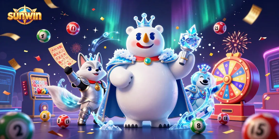 Engage with sunwin gaming's thrilling atmosphere featuring colorful lottery elements and festive energy.