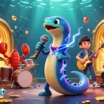 Experience buzzing excitement at buzprice with an electric eel DJ, lobster drummer, and seahorse guitarist in an underwater casino.