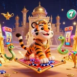 Experience the excitement of the million-casino with vibrant slot reels and a royal sultan.