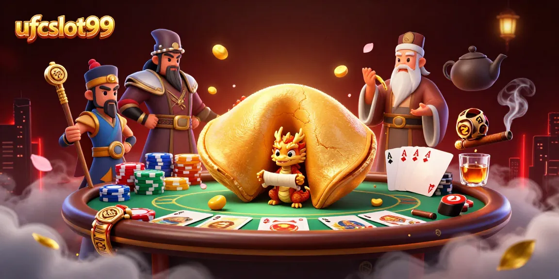 Experience exciting slot games and bonuses with ufcslot99 in a vibrant casino illustration.