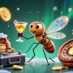 Engage with the sun casino mascot in vibrant 3D as it animates the gaming scene with crypto elements.