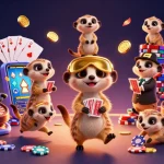Play and win at MM88 Casino, featuring adorable meerkats managing the action with vibrant games and colorful rewards.