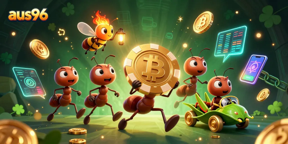 Experience the thrill at aus96 with a heist scene featuring quirky characters and fun gambling elements.