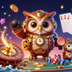 Experience live betting with xoilac's vibrant cartoon characters amid dynamic casino elements.