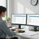 Sovereign Revenue's healthcare billing expert in a professional office, emphasizing efficient revenue cycle management.