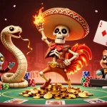 Engage in thrilling gaming at HIT CLUB while celebrating with vibrant characters and rich casino elements.