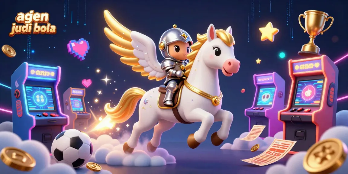 Engage with agen judi bola while exploring dynamic sports betting themes featuring a celestial horse and knight.