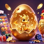 Xoilac transforms with a golden baby dragon amidst poker chips and vibrant gaming elements.