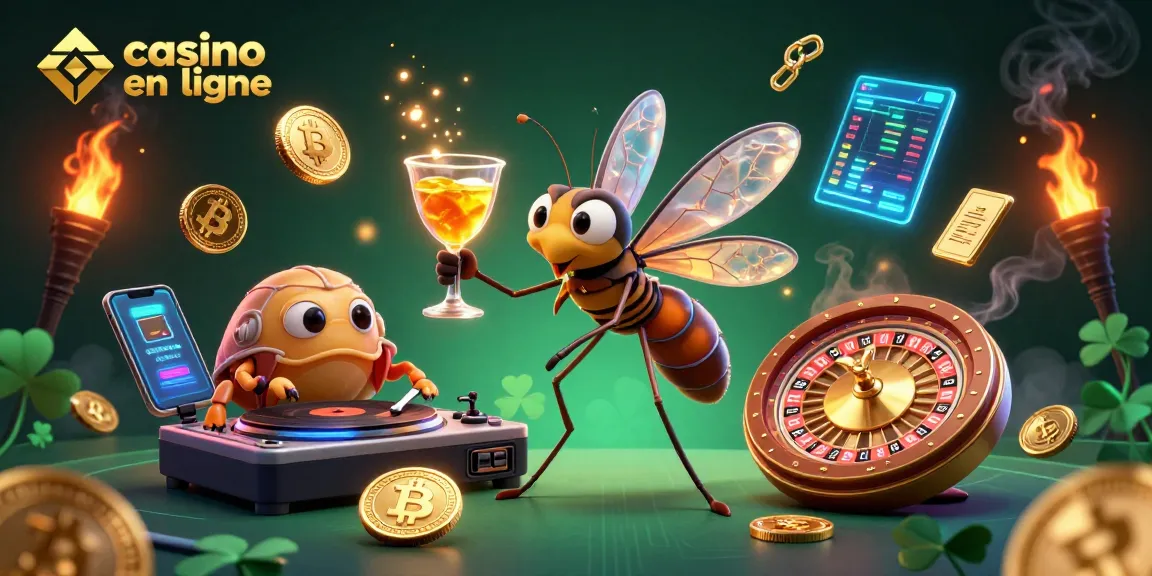 Plongez dans le monde du casino en ligne avec cette illustration dynamique mettant en scène des personnages uniques.