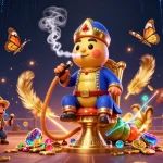 OKWINTV captivates with vibrant esports gaming scene featuring a playful caterpillar and dynamic betting elements.