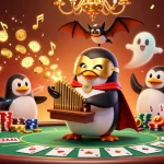 Profitez d'une expérience immersive avec notre illustration numérique de casino en ligne illustrant une ambiance festive et ludique.
