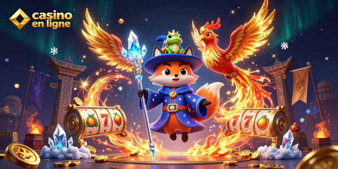 Jouer au casino en ligne avec un wizard et un phénix dans un univers magique.