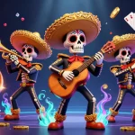 Experience thrilling wins at Five88 with a vibrant mariachis-themed casino scene filled with action.