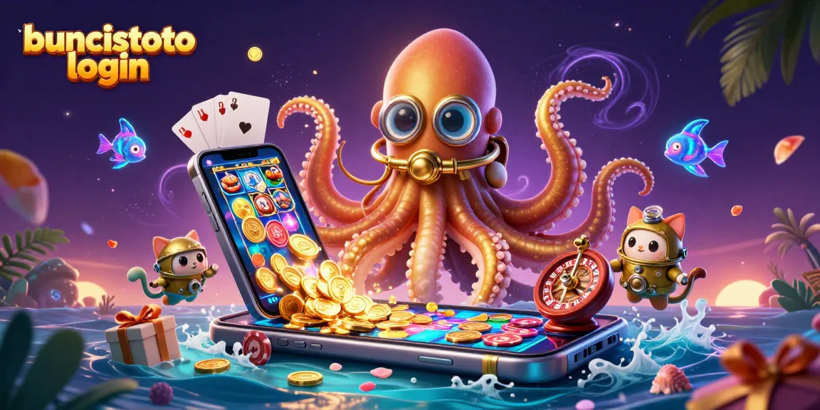 Aktifkan buncistoto login untuk bermain emas dengan kraken 3D dan permainan slot berwarna-warni.