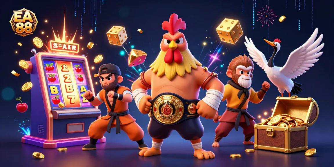 Experience thrilling EA 88 moments with vibrant slot machines and dynamic characters in action.