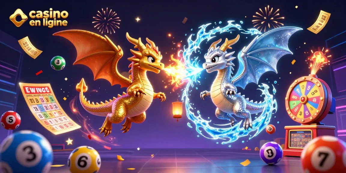 Jouer au casino en ligne avec des dragons intrépides et des tickets dorés flottants.