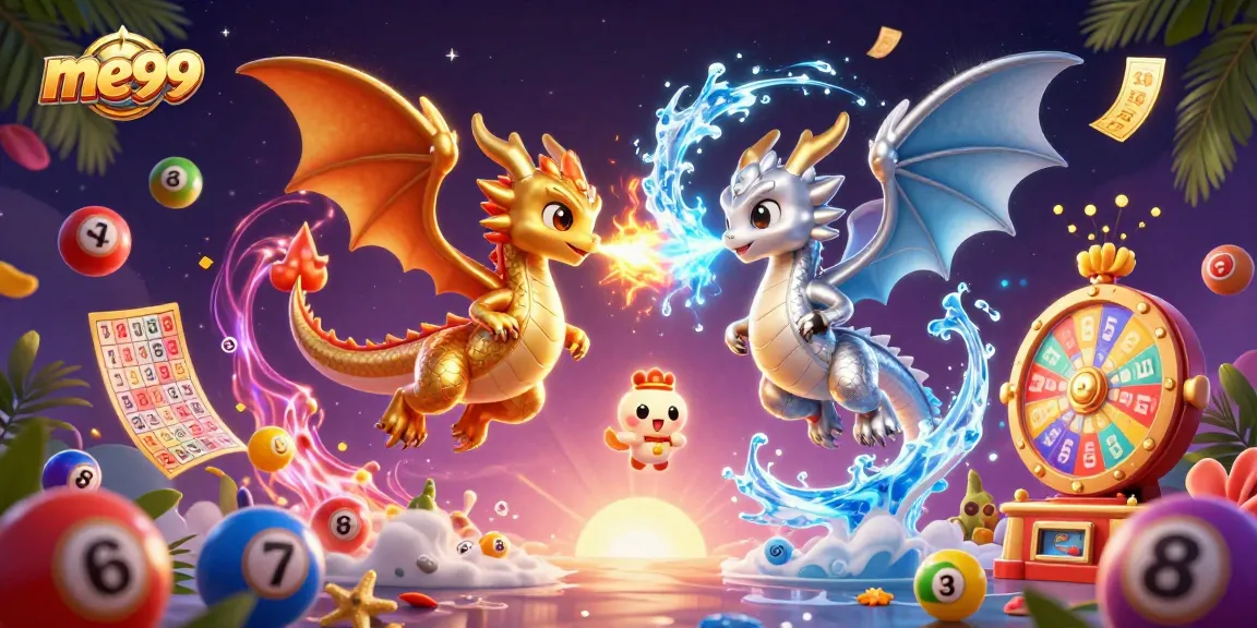 Experience thrilling gameplay at me99 with dragons amidst a vibrant casino scene.
