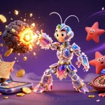 Visualisez les paiements sur ReelRaven avec des personnages animés et des éléments de casino.
