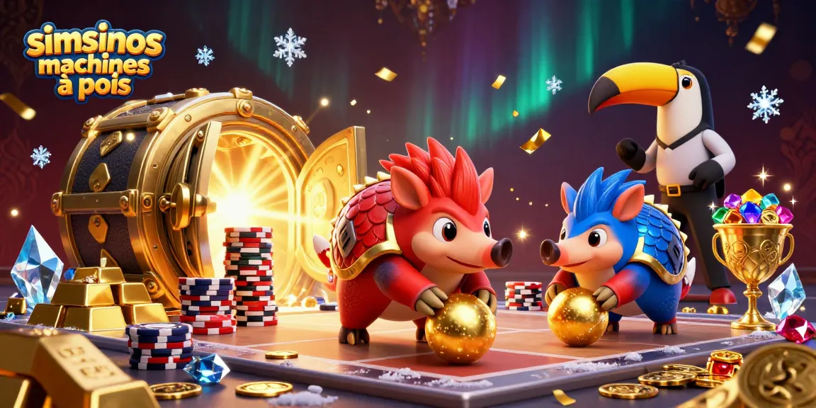Découvrez les machines à sous Simsinos avec une scène de jeu dynamique et immersive.