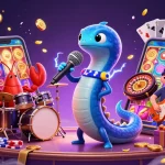 Experience thrilling gaming at oppatoto with a 3D electric eel DJ and colorful slot games sparkling in an underwater casino.