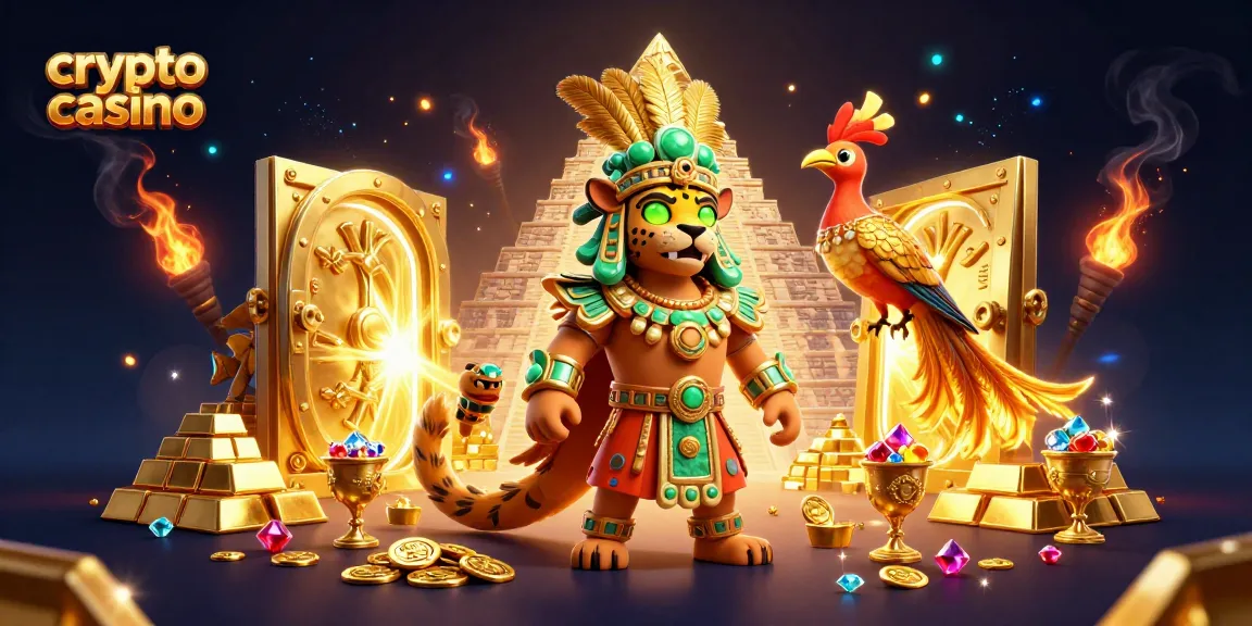 Découvrez un crypto casino animé avec des personnages captivants jouant et s'amusant au milieu de richesses étincelantes.