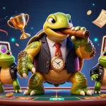 Masuk ke halaman hotplay88 login dengan grafis kasino menarik dan karakter unik.