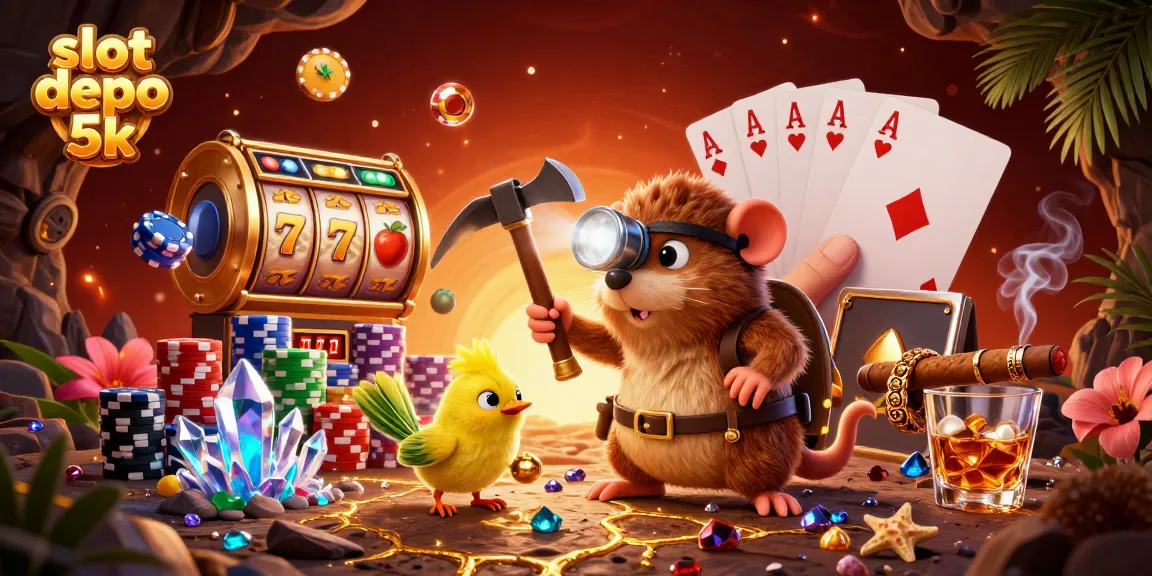 Join the excitement at slot depo 5k while the treasure hunter mole uncovers jackpots filled with treasures.