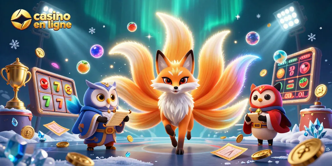 Gagnez gros sur le casino en ligne avec notre illustration dynamique de jeux et d'éléments captivants.