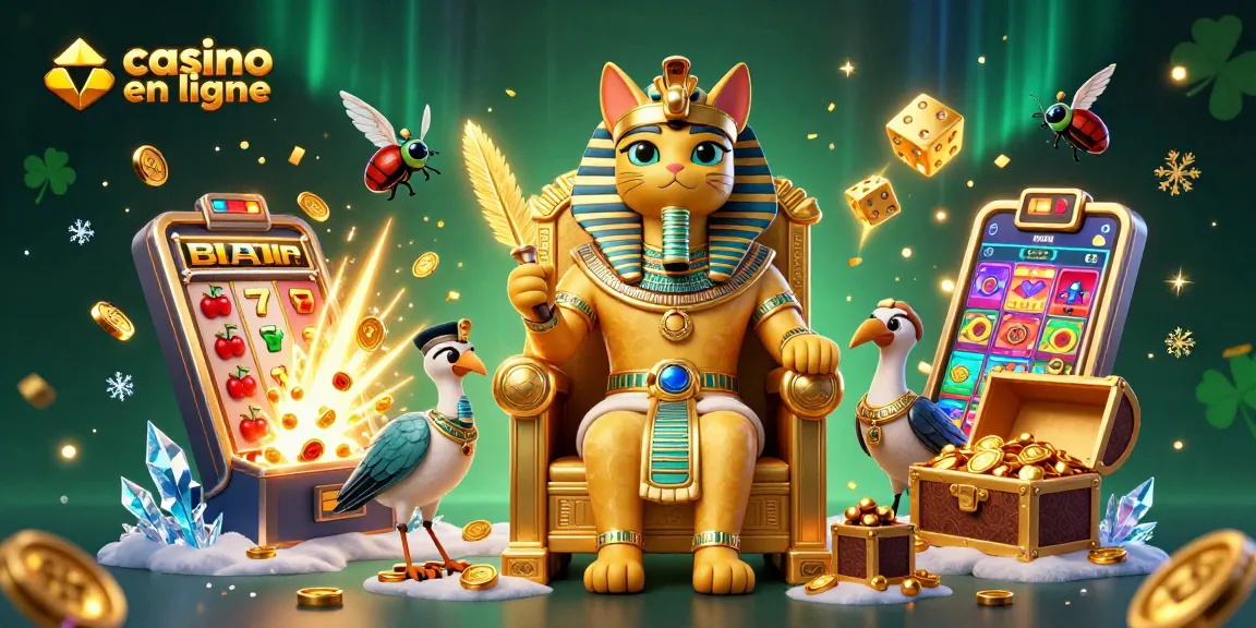 Jouez au casino en ligne avec des machines à sous et un pharaon égyptien